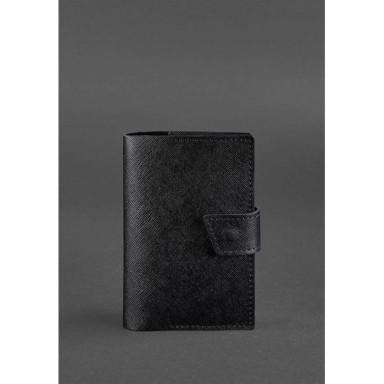 Leather passport cover 4.0 black Blackwood