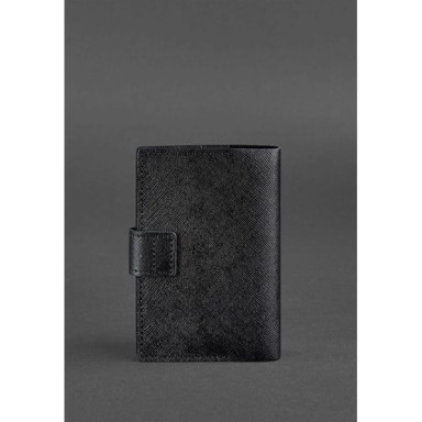 Leather passport cover 4.0 black Blackwood