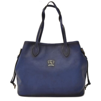 Pratesi BBL471 - Vetulonia Shoulder Bag in cowhide leather Bruce Blue