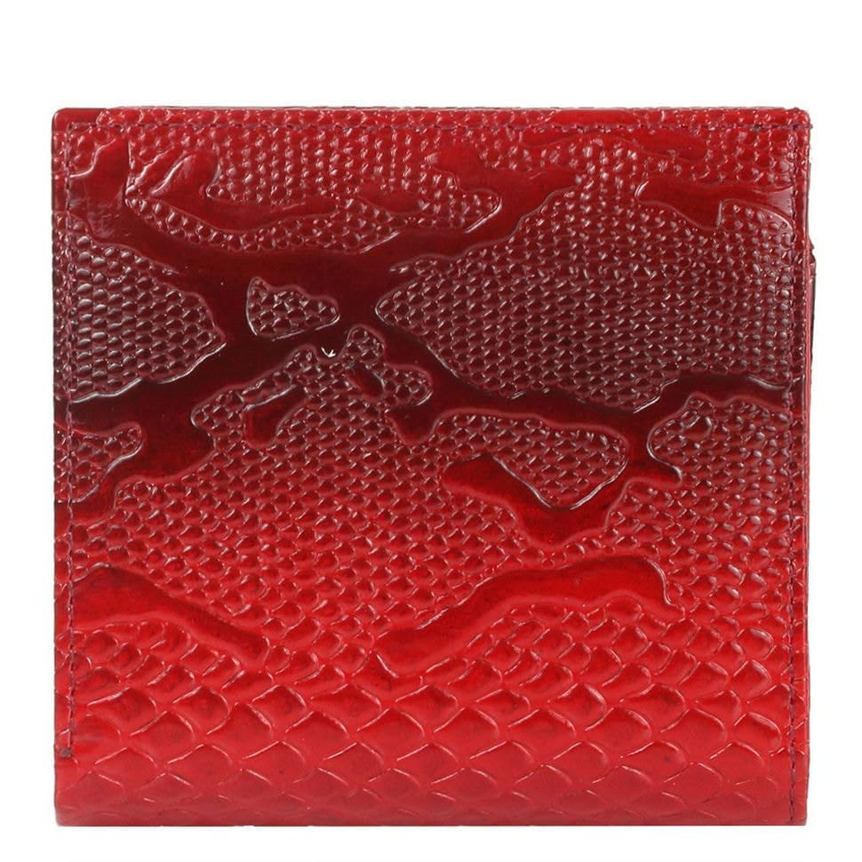 Жіноче шкіряне портмоне Desisan 067-500 червоний візерунок лак