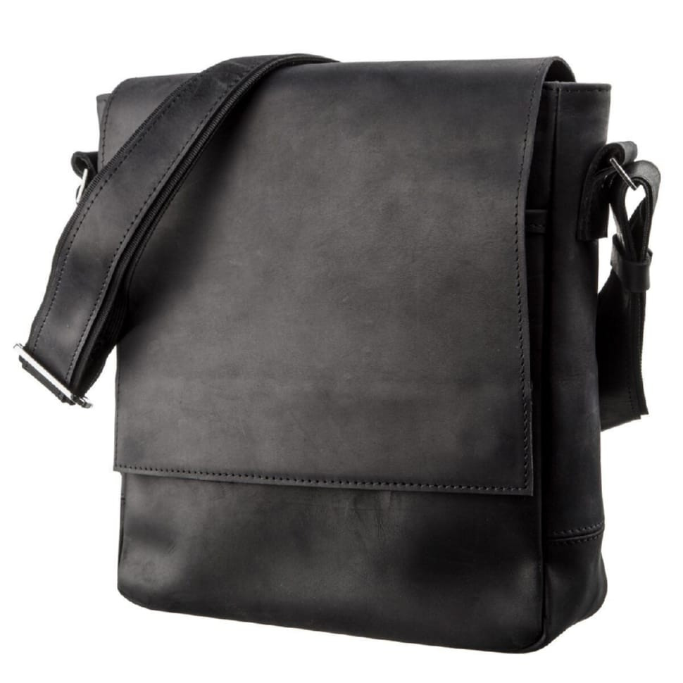 Men's vintage medium bag SHVIGEL 11172 leather Black
