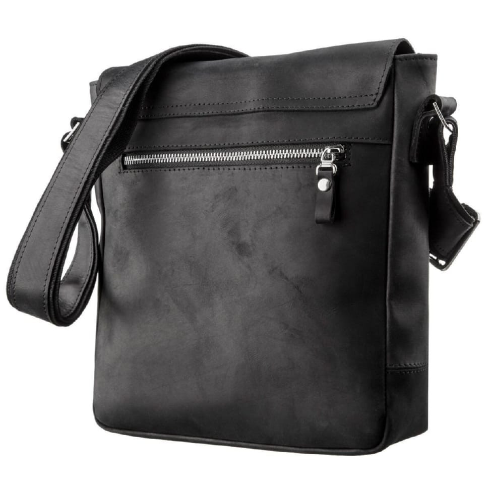 Men's vintage medium bag SHVIGEL 11172 leather Black
