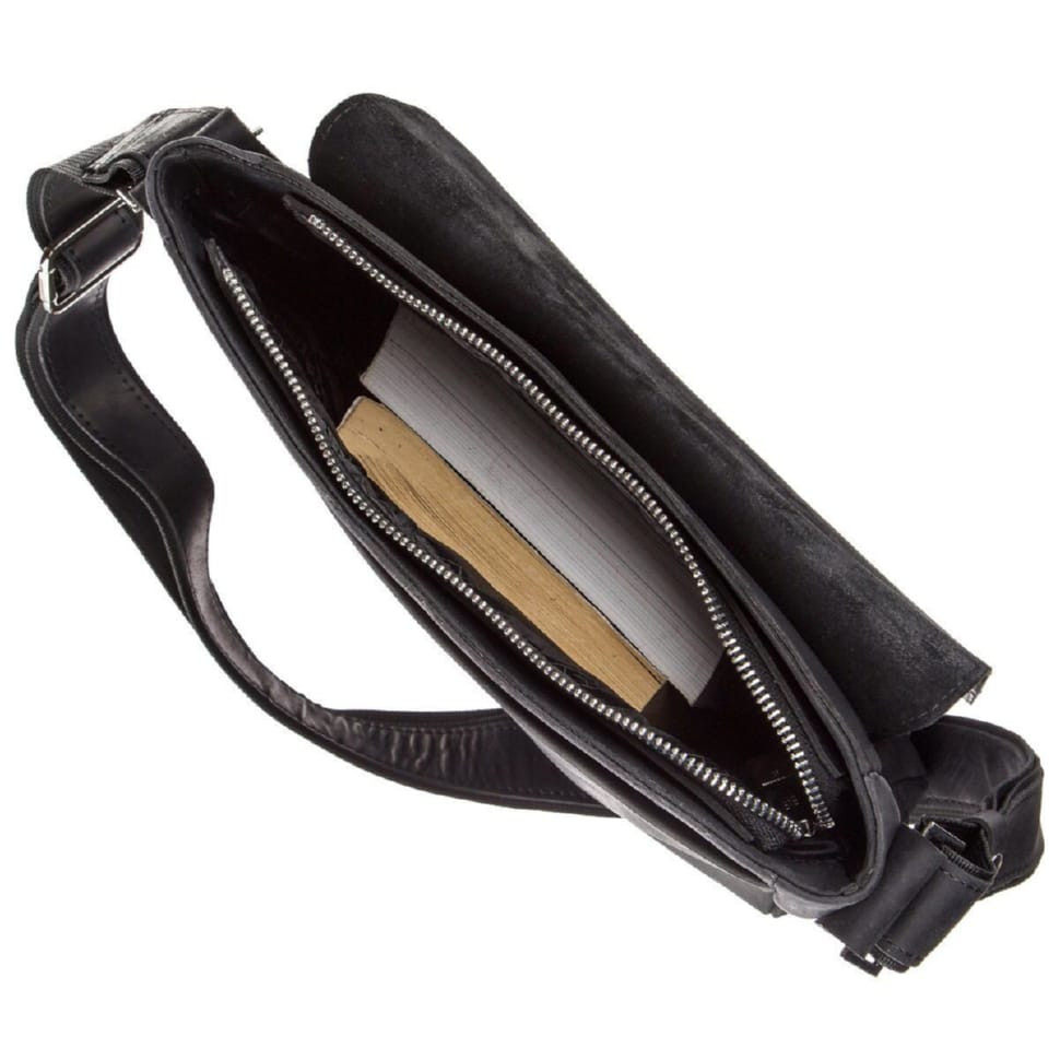 Men's vintage medium bag SHVIGEL 11172 leather Black