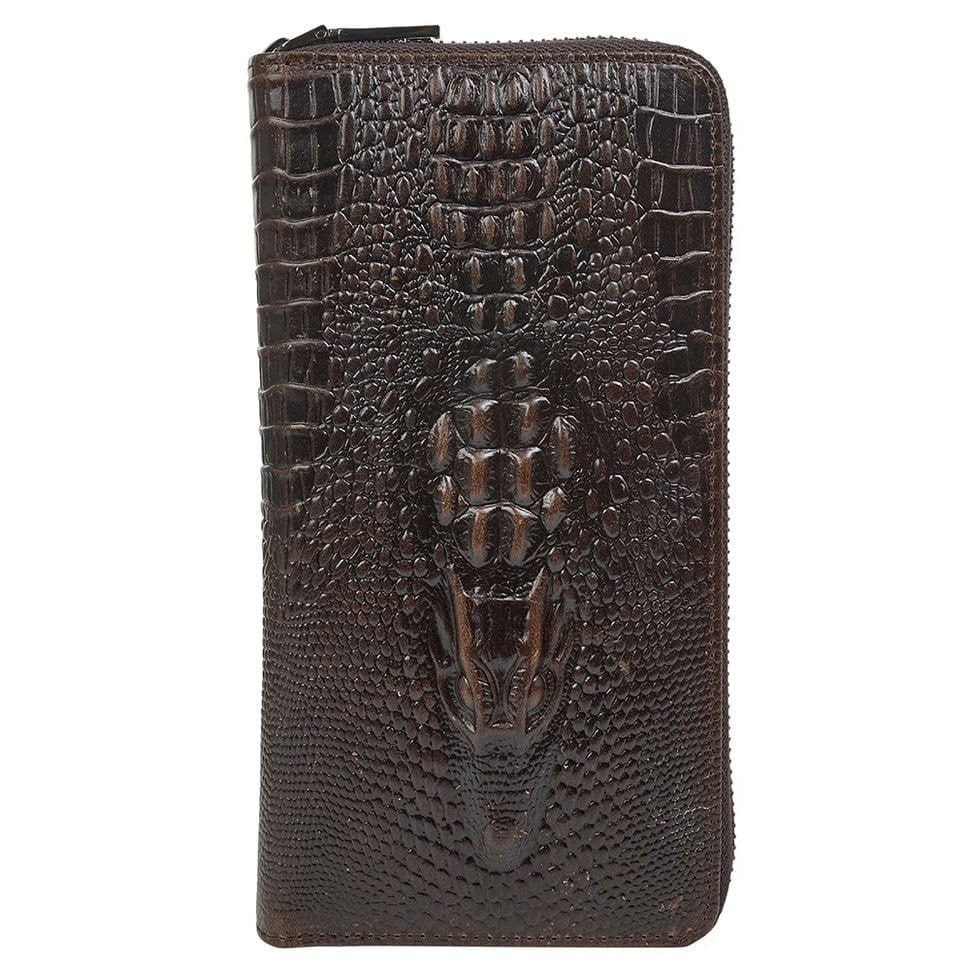 Шкіряний кистьовий клатч BUFFALO BAGS M1232C коричневий