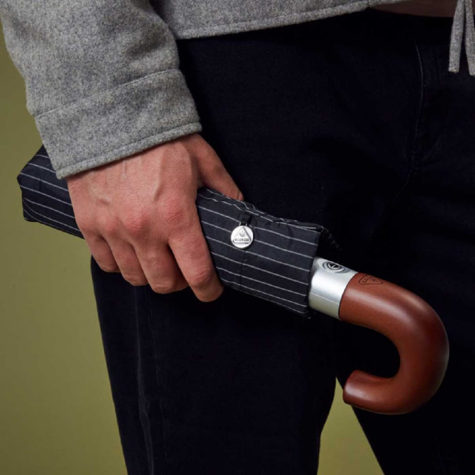 Парасолька чоловіча Fulton G818-019214 Chelsea-2 City Stripe Black/Steel