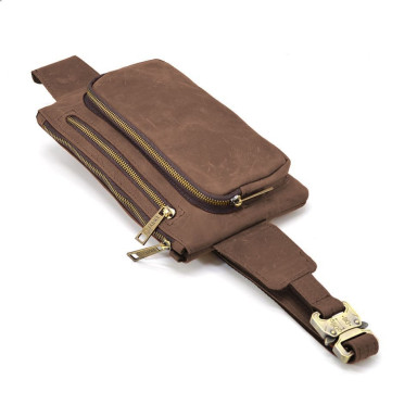 Leather belt bag banana RC-8137-4lx brand TARWA brown