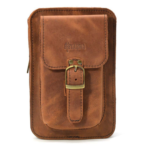 Сумка через плече, сумка напоясна TARWA RB-0076 зі шкіри Crazy Horse