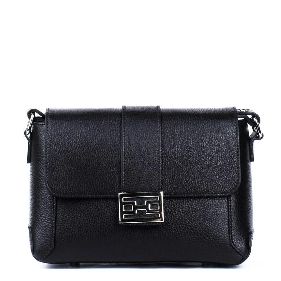 Жіноча чорна шкіряна сумка через плече Grays F-FL-BB-3902A