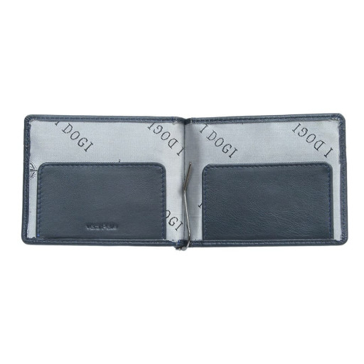 Затискач для купюр шкіряний Cortina 5040 синій