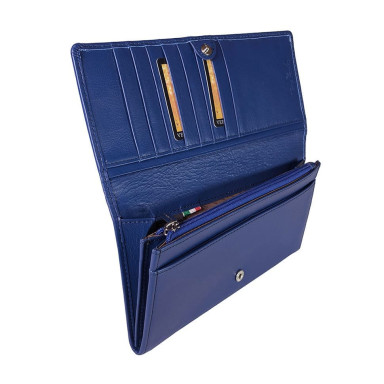 Портмоне кожаное New Rainbow 3435 bluette синий