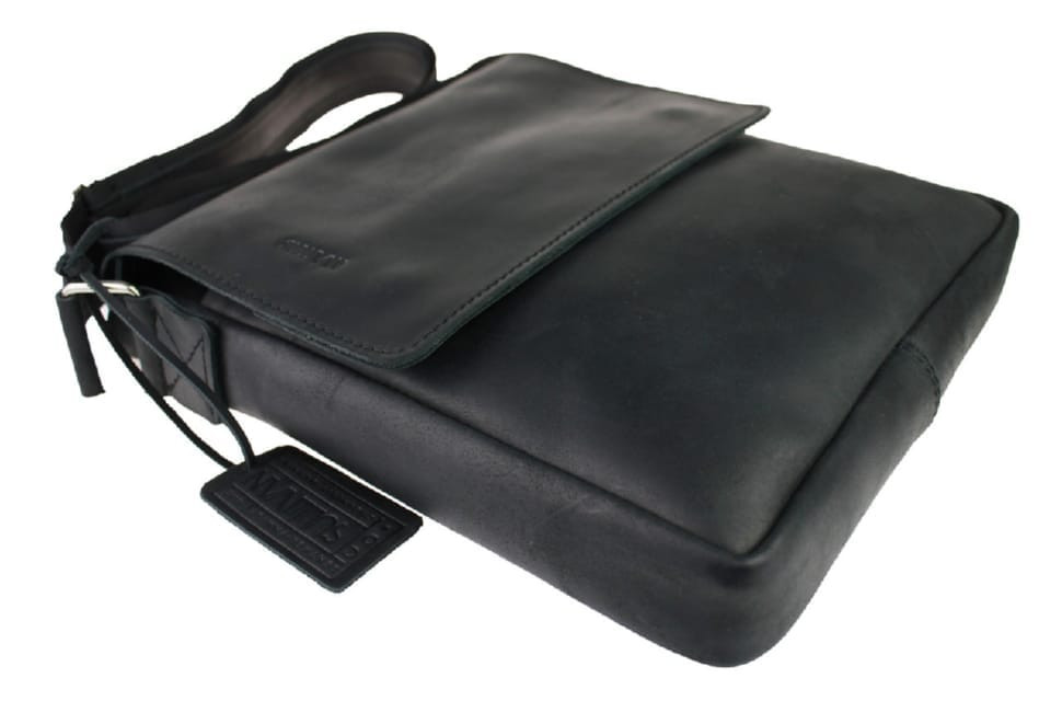 Men's leather shoulder bag SULLIVAN 35467(40) black
