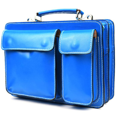 Womens leather briefcase Firenze FR7007K blue