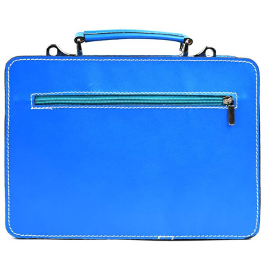 Womens leather briefcase Firenze FR7007K blue