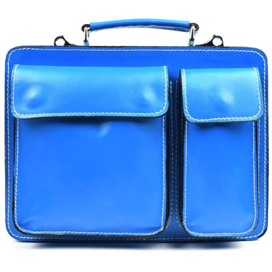 Womens leather briefcase Firenze FR7007K blue