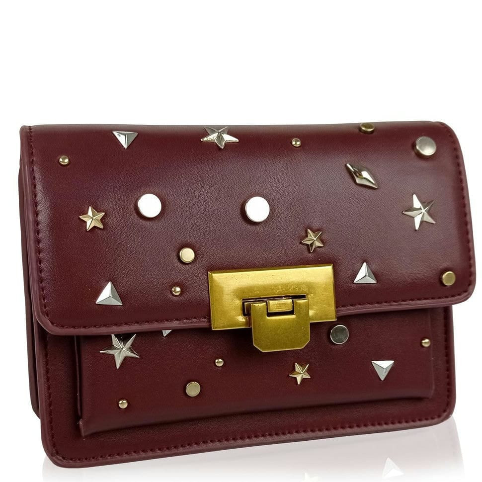 Елегантна жіноча бордова сумка W16-808BO-1