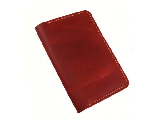 Обкладинка для паспорта BGS червона шкіряна BGS3277