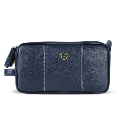 Hammonds Flycatcher TC4002 Blue Leather Toiletry Bag