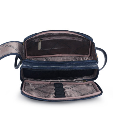 Hammonds Flycatcher TC4002 Blue Leather Toiletry Bag