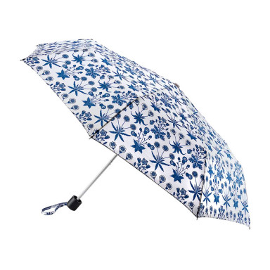 Жіноча парасолька Fulton L907-041826 Morris & Co Minilite-2 UV Daisy Blue Ivory