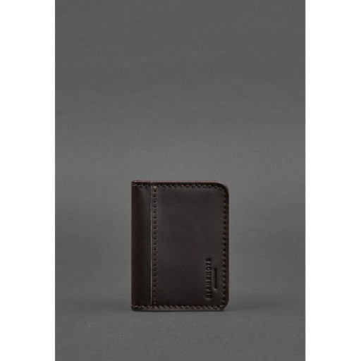 Шкіряна обкладинка для ID-паспорта та прав водія 4.1 коричнева з гербом України