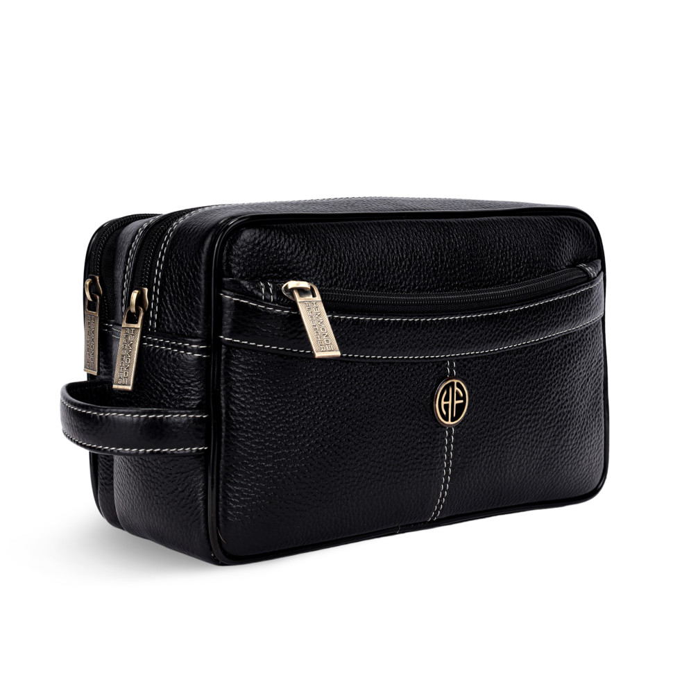 Hammonds Flycatcher TC4004 Black Leather Vanity Case