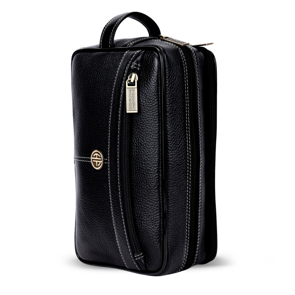 Hammonds Flycatcher TC4004 Black Leather Vanity Case