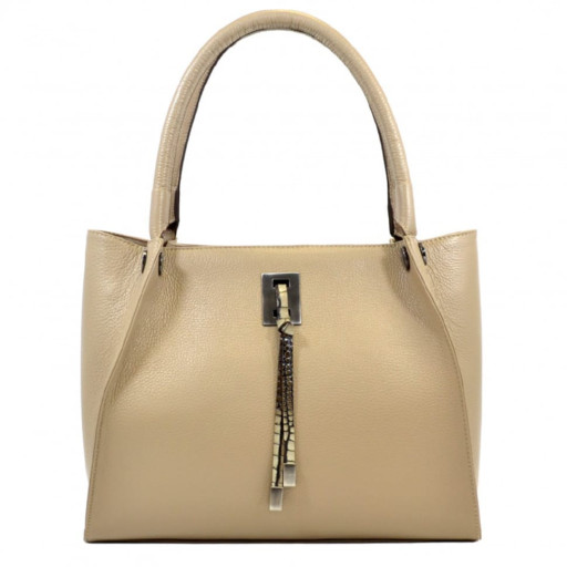 Сумка жіноча шкіряна Desisan 563-283 бежевий флотар