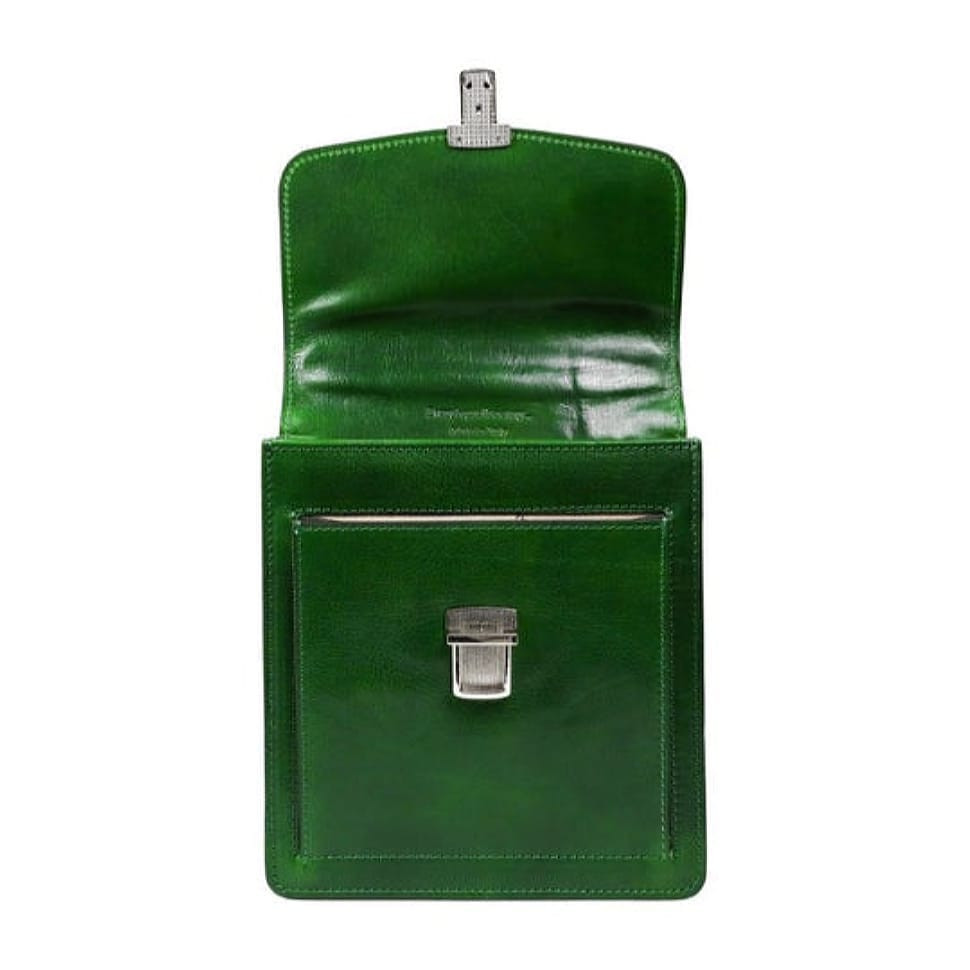 Маленький шкіряний портфель барсетка - Walden - зелений Time Resistance 5229501