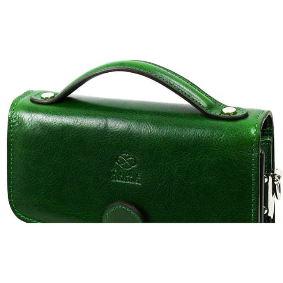 Маленький шкіряний портфель барсетка - Walden - зелений Time Resistance 5229501