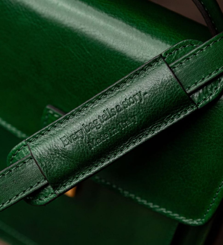 Маленький шкіряний портфель барсетка - Walden - зелений Time Resistance 5229501