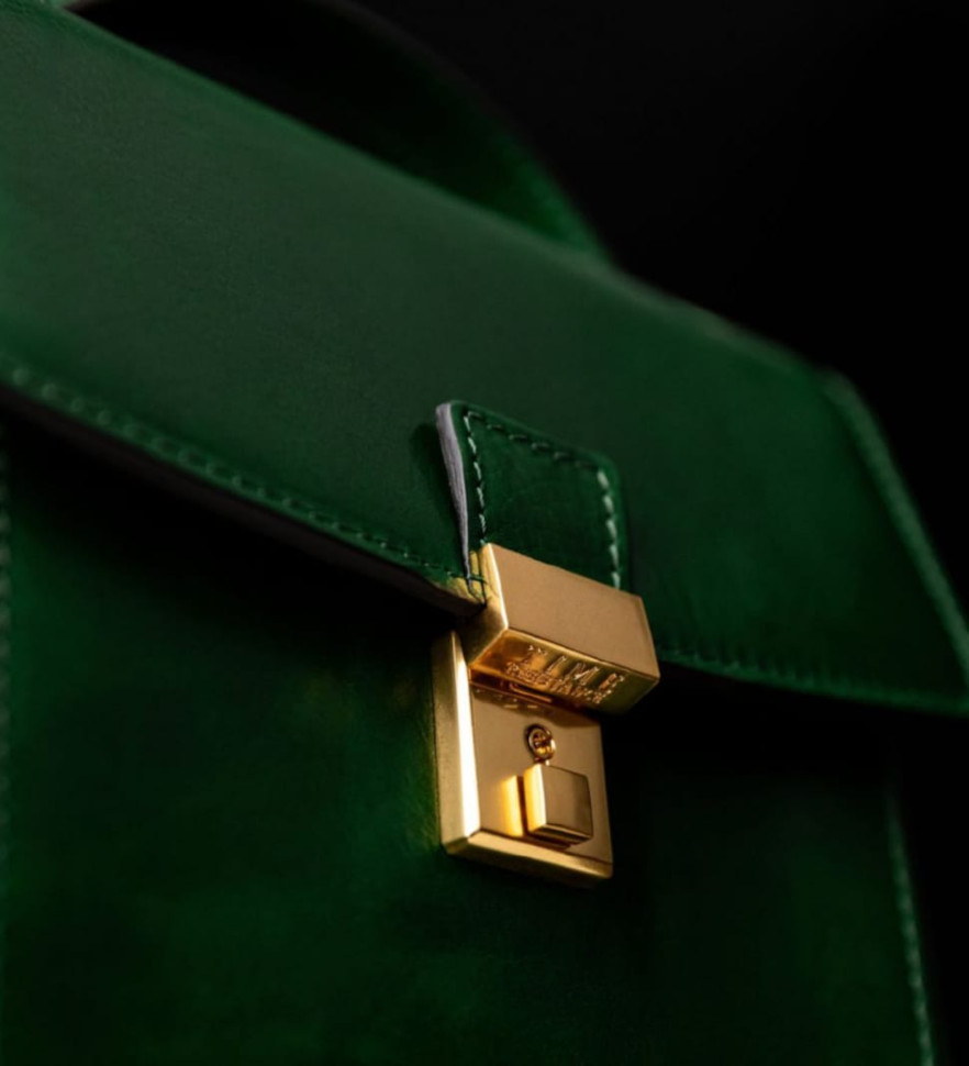 Маленький шкіряний портфель барсетка - Walden - зелений Time Resistance 5229501