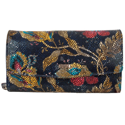 Кошелек женский кожаный Desisan 152-415 хохлома
