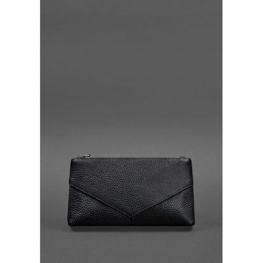 Жіноча шкіряна косметичка чорна