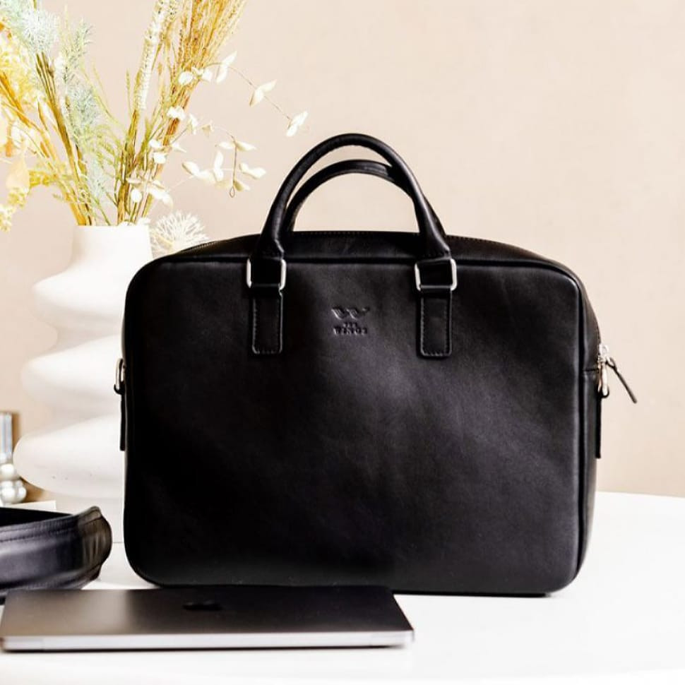 Шкіряна ділова сумка Briefcase 2.0 чорна