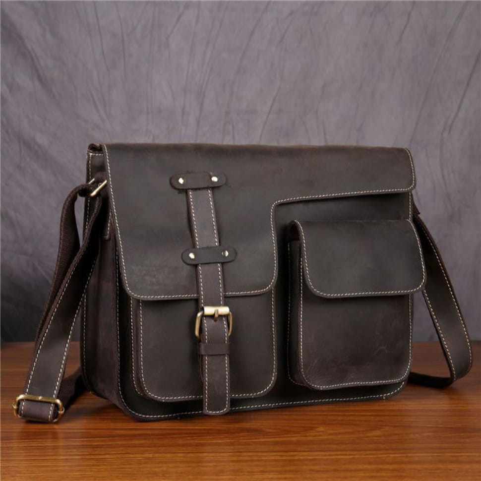 Оригінальна чоловіча сумка через плече, колір коричневий, Bexhill bx009