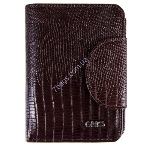 Вертикальний гаманець бренду GRASS 138-33, колір коричневий, Туреччина