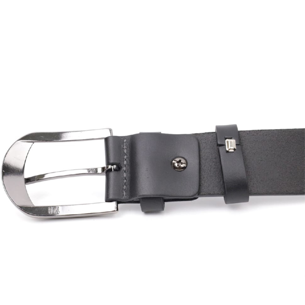 Класичний брючний пояс для чоловіків із натуральної шкіри GRANDE PELLE 11680 Чорний