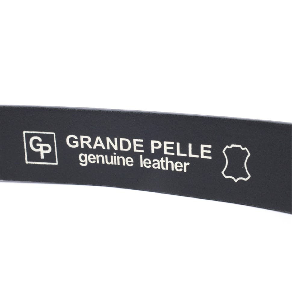 Класичний брючний пояс для чоловіків із натуральної шкіри GRANDE PELLE 11680 Чорний