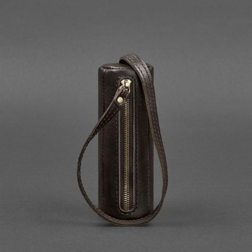 Шкіряна ключниця 3.0 Тубус темно-коричневий