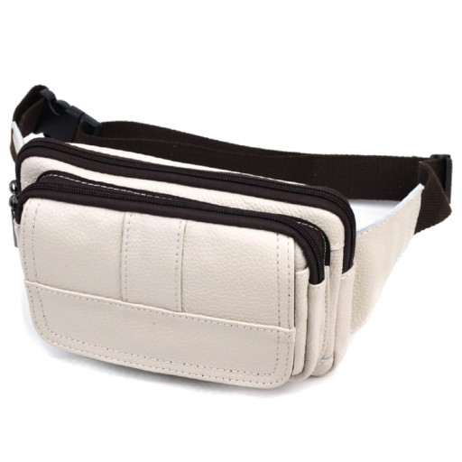 Сумка на пояс із натуральної шкіри Vintage 21305 Біла