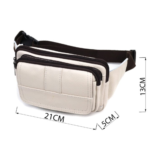 Сумка на пояс із натуральної шкіри Vintage 21305 Біла