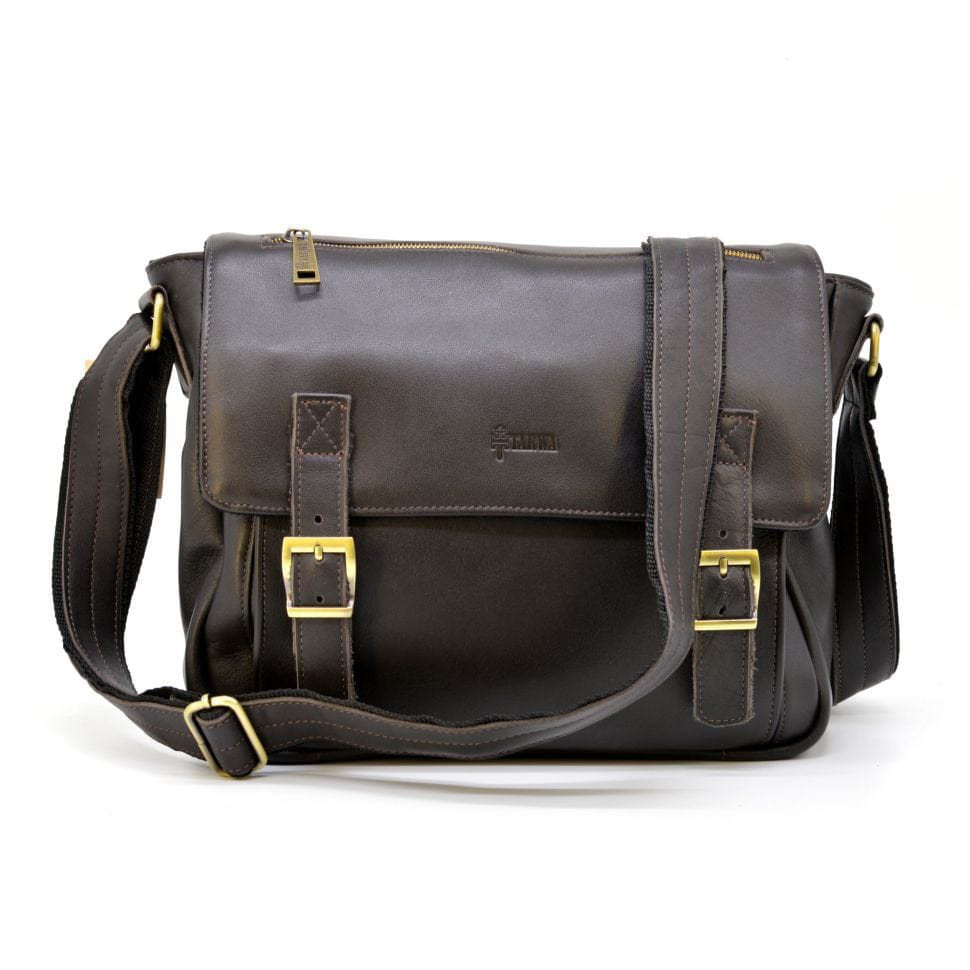 Чоловіча шкіряна сумка через плече з телячої шкіри TARWA GC-6045-1md