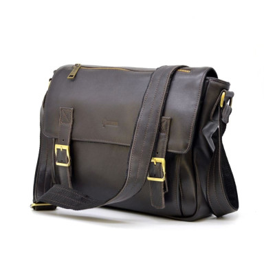 Men's leather shoulder bag calfskin TARWA GC-6045-1md