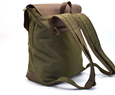 Urban backpack, canvas + leather RH-3880-3md from the TARWA brand