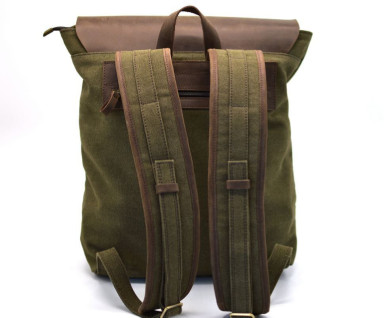Urban backpack, canvas + leather RH-3880-3md from the TARWA brand