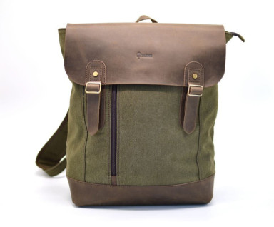 Urban backpack, canvas + leather RH-3880-3md from the TARWA brand