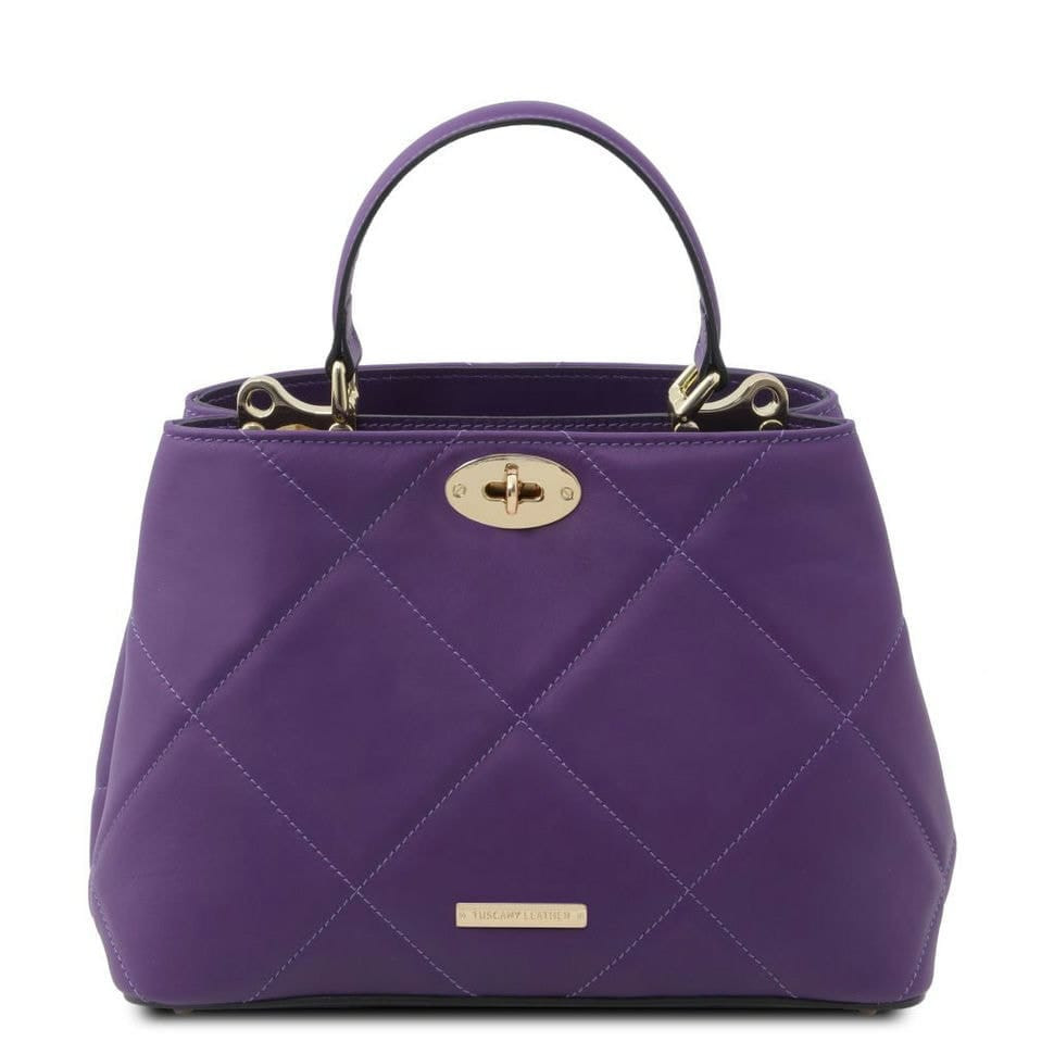 Жіноча стьобана шкіряна сумка Tuscany TL142132