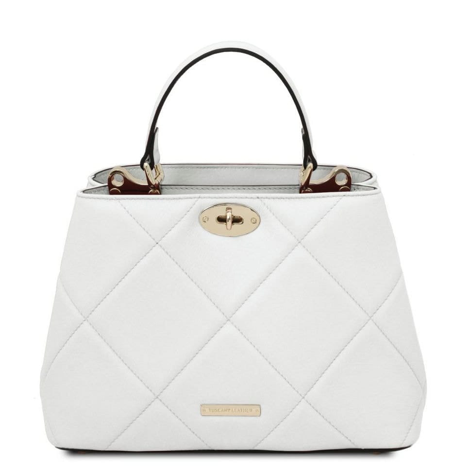 Жіноча стьобана шкіряна сумка Tuscany TL142132