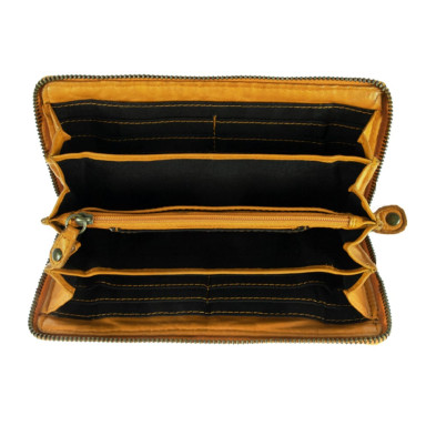 Vintage Womens Wallet Ashwood D81 Yellow