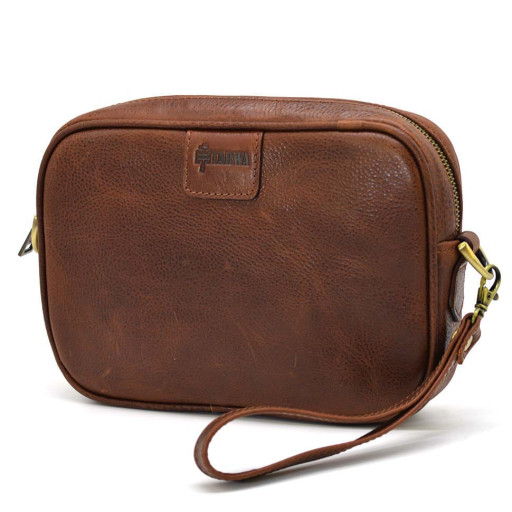 Шкіряна сумка барсетка TARWA GB-7310-4lx коньяк